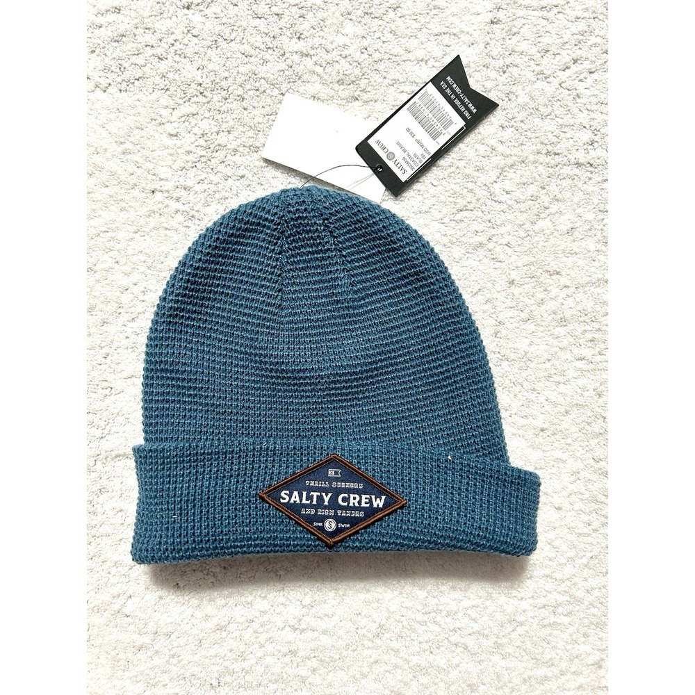 Salty Crew Slate Coastal Beanie Cap Hat OS (A1) - Picture 1 of 5
